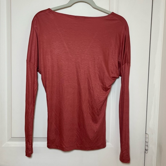 Reiss Fitted Nadea Salmon Long Sleeve Blouse - Picture 5 of 7